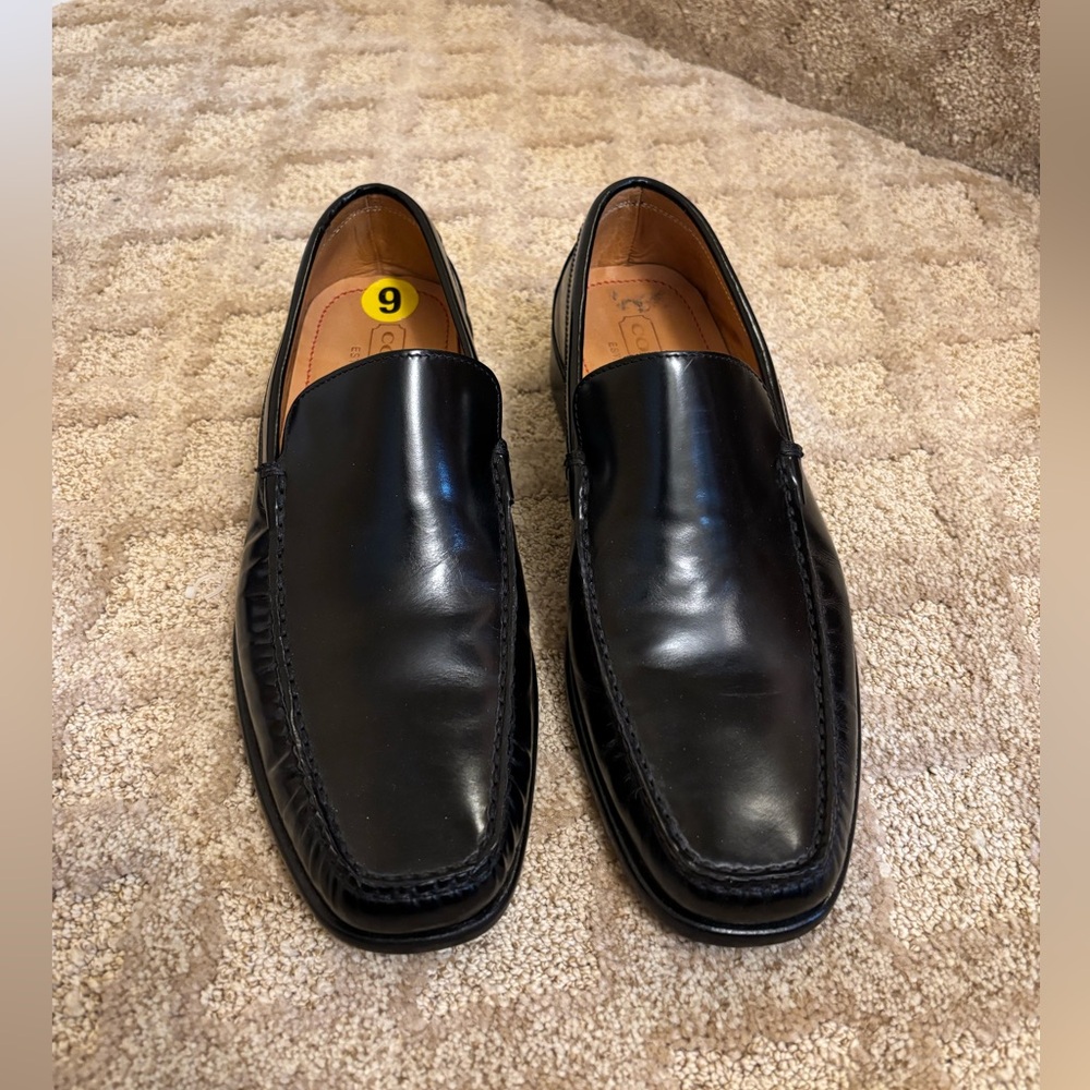 Coach Black Men's Leather Slip-On Loafers